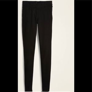 Super skinny black mid rise jeggings